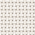 White marble mosaic tile with woven basketweave pattern and gray grout in the Westhampton Basketweave Mosaic style