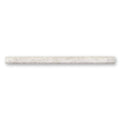 A sleek rectangular white marble tile with subtle gray veining and a polished finish westhampton pencil honed