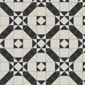 Westminster Black and Dover White floor tile with black and cream geometric pattern for stylish interior flooring