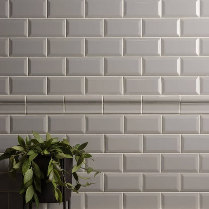 Westminster Grey Metro Bevelled Tile