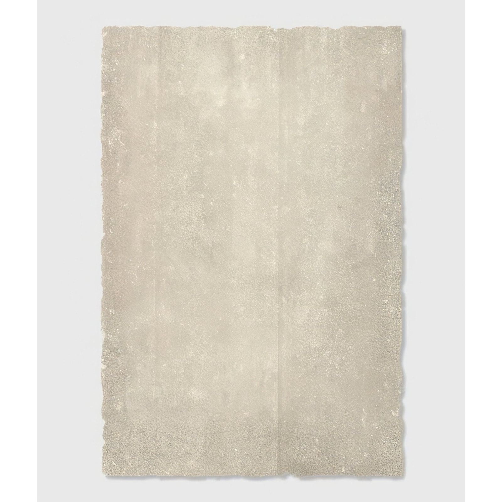 Beige textured wetherby porcelain rug with subtle shimmer and slightly frayed edges for home decor