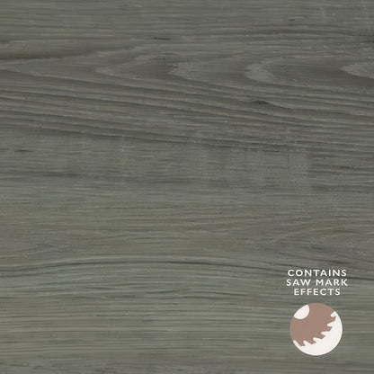 Gray wood-grain Weymouth Alaskan Oak surface with subtle saw mark texture showcasing natural oak material features