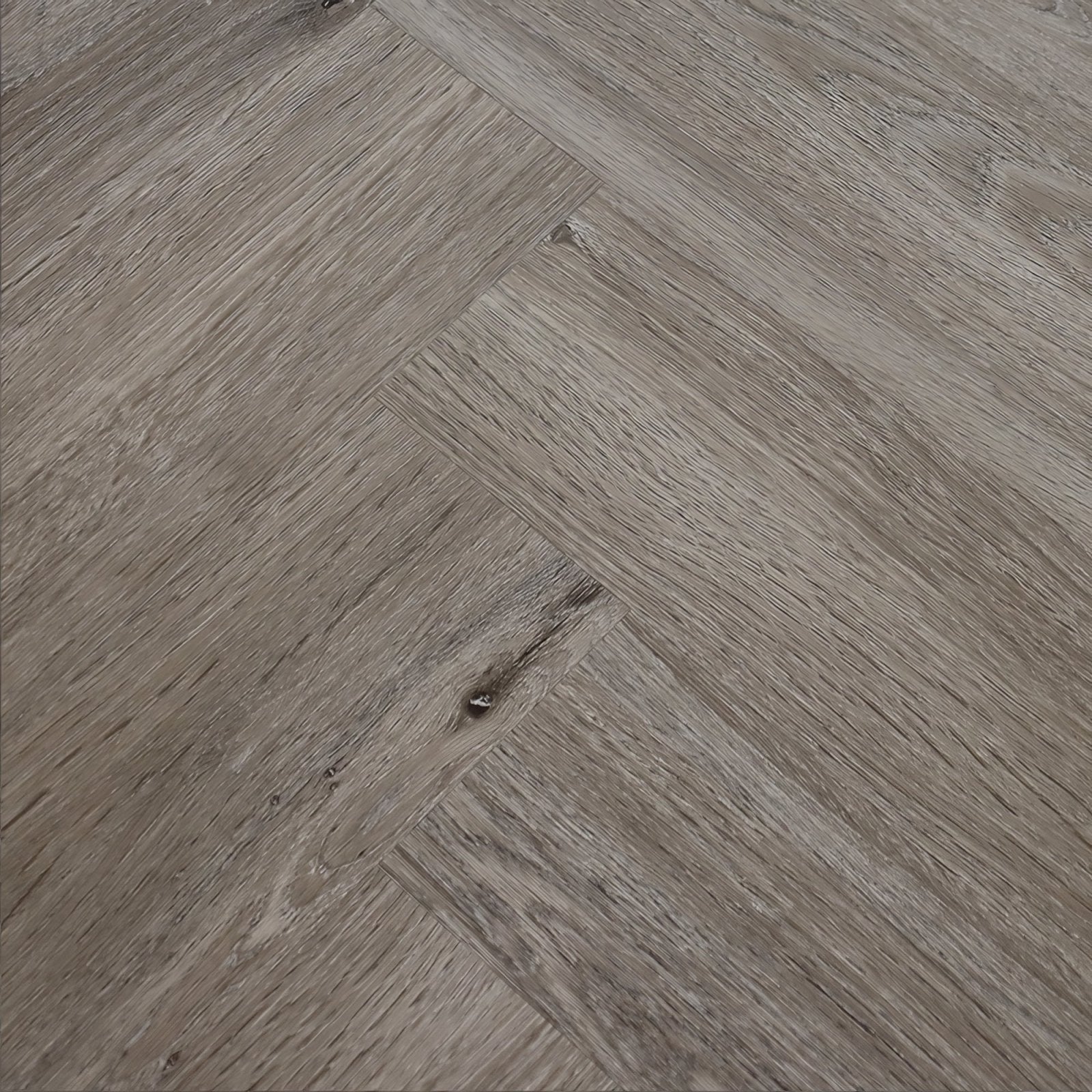 Weymouth Shorewood oak herringbone gray wood flooring with natural textured grain finish for elegant interiors