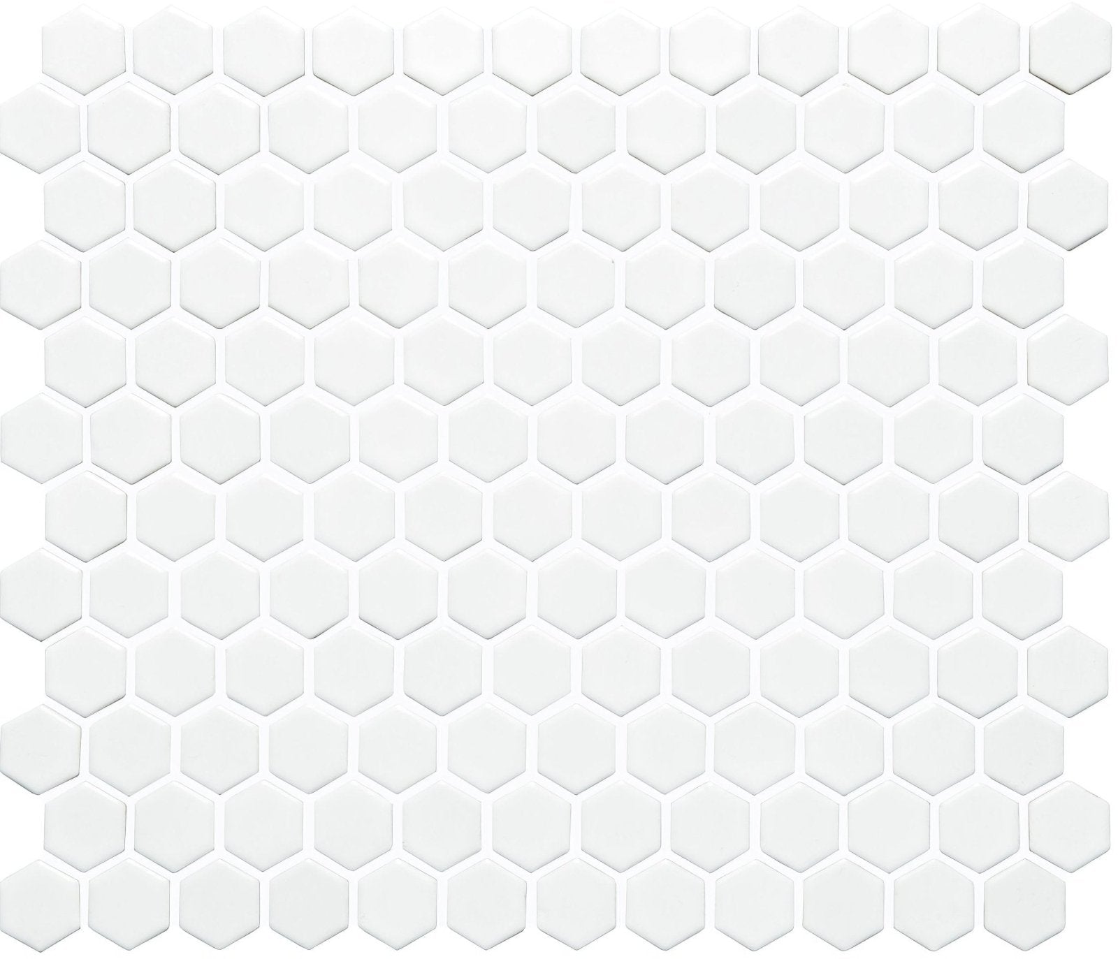 White Honeycomb Floor Mosaic