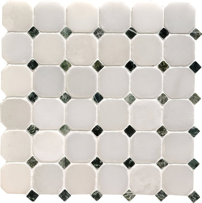 White Octagon 4.8 Venetian Mosaics