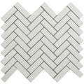 White Satin Chevron shown as flooring