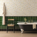 Black clawfoot bathtub wildflower gold 60x30cm with gold fixtures and white ceramic finish for elegant bathing