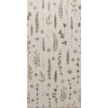 Wildflower violet 60x30cm beige wallpaper with delicate green and purple botanical illustrations pattern