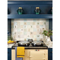Wiltshire Hares By Joanna May hare-illustrated ceramic tiles with a cream Aga range cooker
