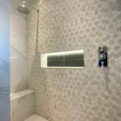 World Hexagon Tex White Mosaic