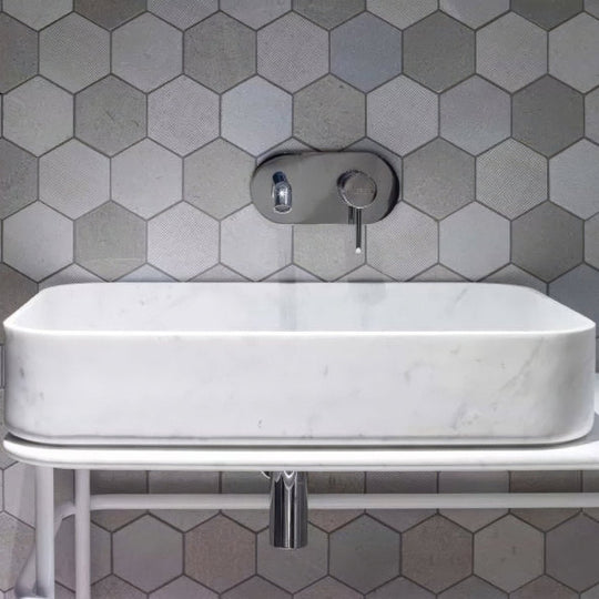 World Hexagon Texture Grey Mosaic