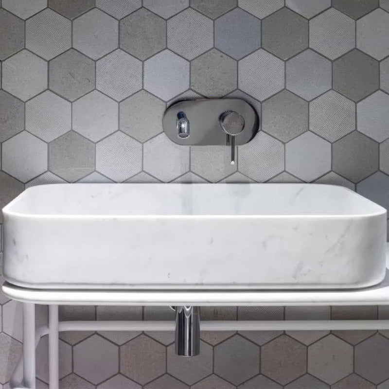 World Hexagon Texture Grey Mosaic