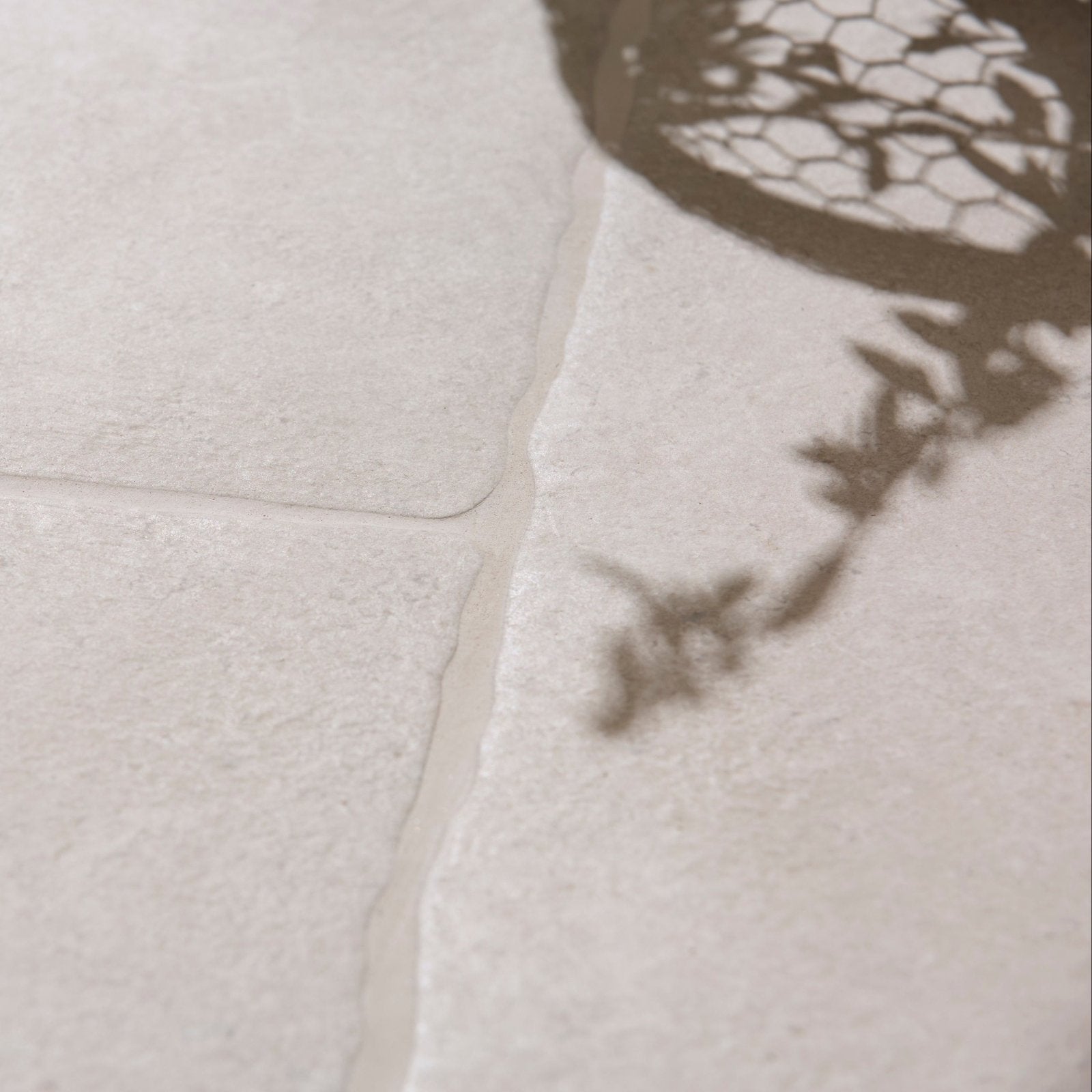 Wychwood Claire Porcelain Paving Textured white stone-effect paving tile