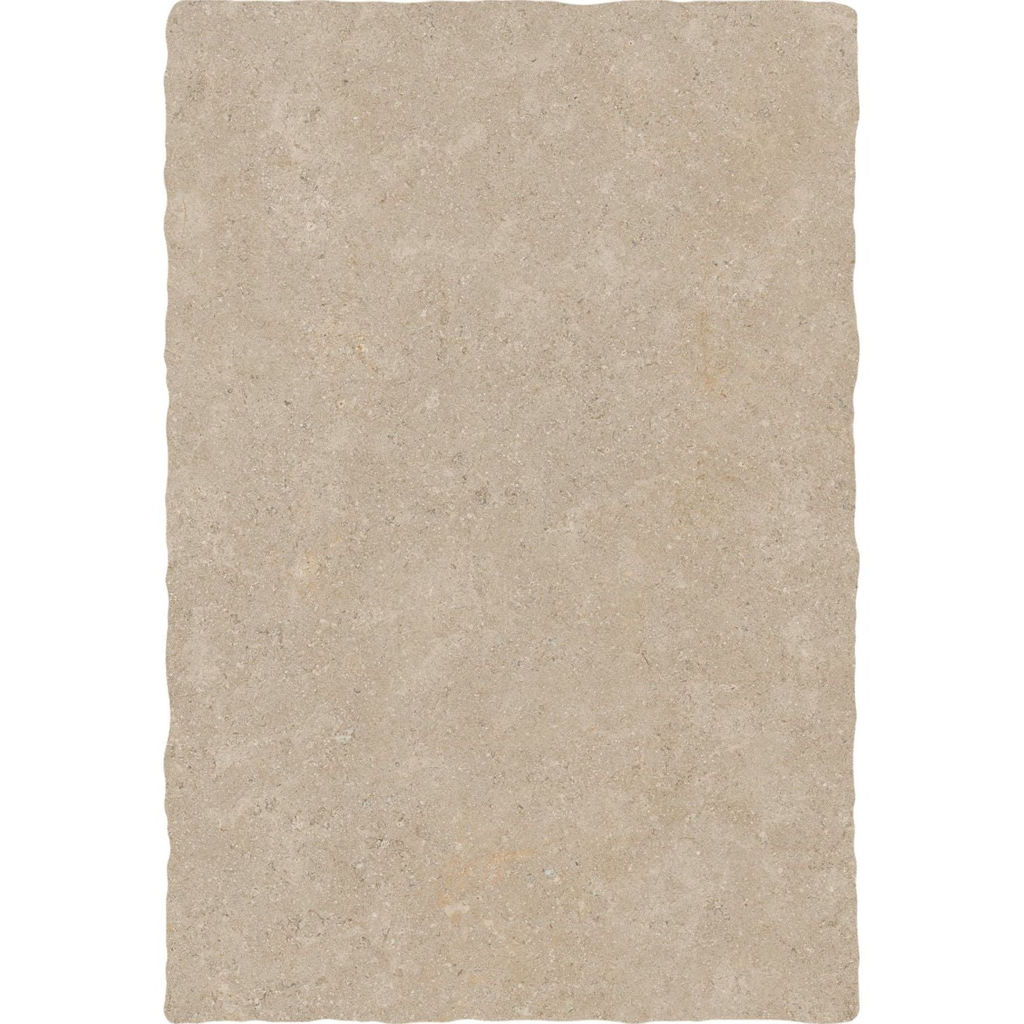 Beige textured wychwood porcelain matt area rug with subtle natural stone pattern 60 x 90cm