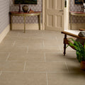 Beige rectangular wychwood porcelain matt 60 x 90cm tiles with subtle natural variations and light grout lines