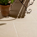 Wychwood Porcelain Paving Textured beige stone-effect paving tile