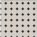 Black and white diamond patterned mosaic tile york black and dover white for indoor wall and floor use
