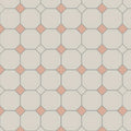 Beige and blush pink diamond-patterned vintage-style ceramic floor tile york carnation pink and dover white