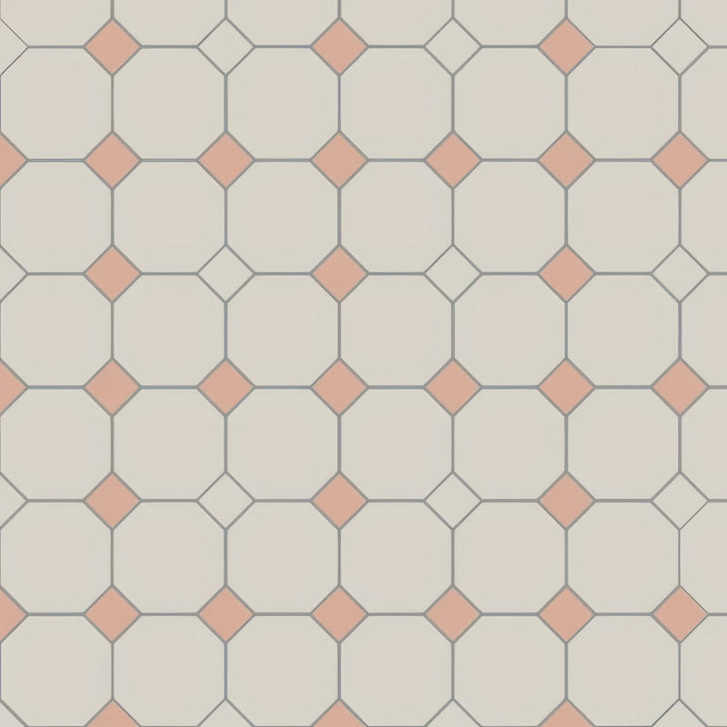 York Carnation Pink & Dover White