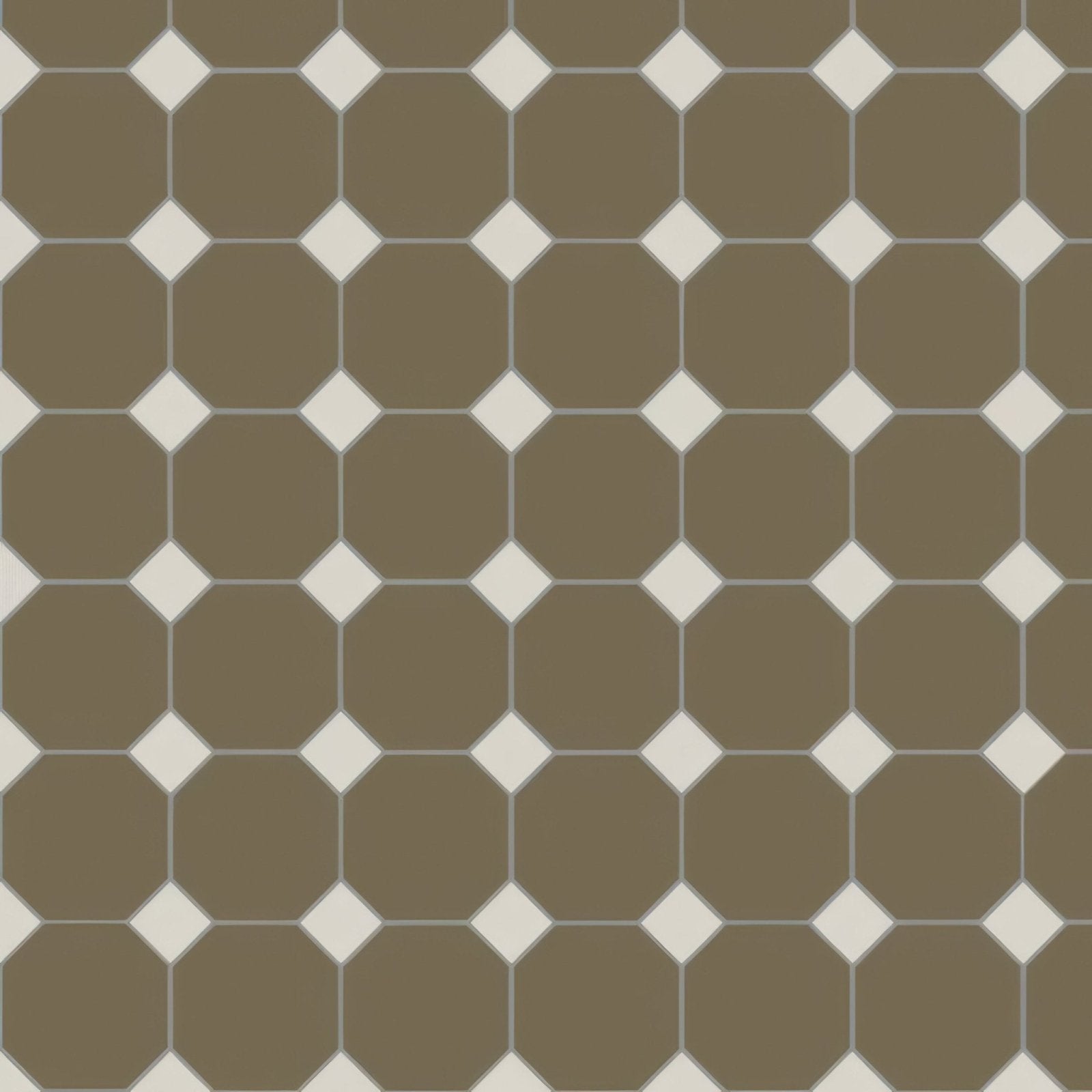 Brown and cream geometric tile pattern from york dover white and green collection for decorative flooring