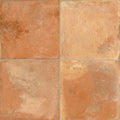 Zayda rustic terracotta matt vitrified ceramic tile with textured surface and subtle tone variations 450x450mm