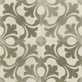 Zayda sage matt vitrified ceramic tile 450x450mm with gray and off-white ornate vintage distressed pattern