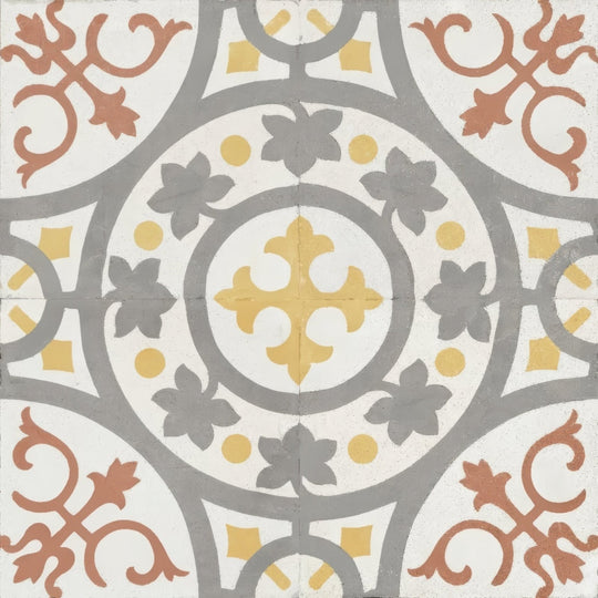 Zayda Yellow Multi Matt Vitrified Ceramic 450x450mm - alternate view