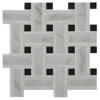 Zen Marble Grand Basket Weave Mosaic