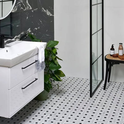 Zen Marble Grand Basket Weave Mosaic