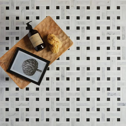 Zen Marble Grand Basket Weave Mosaic