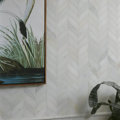 Zen Marble Leaf Mosaic