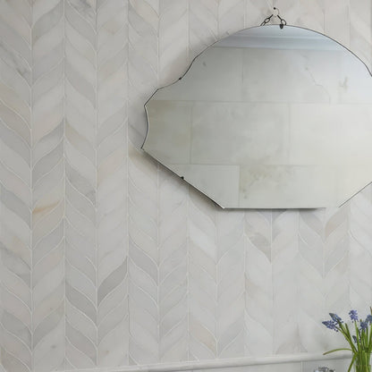 Zen Marble Leaf Mosaic