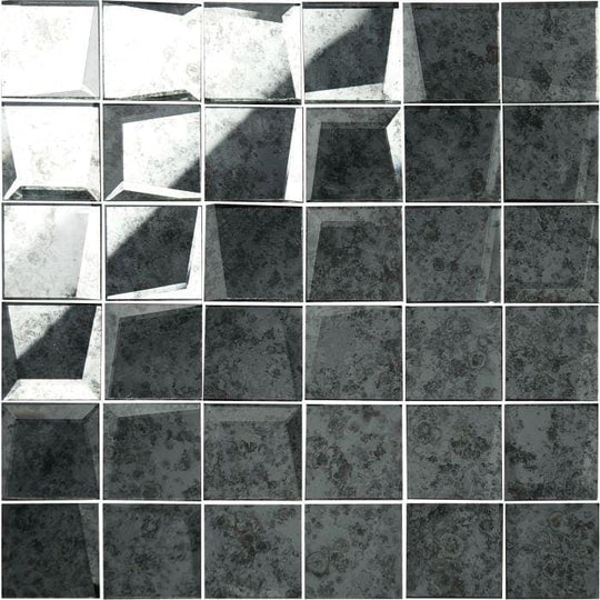 50mm Facet Mosaic Antique Mirror Grey - alternate view