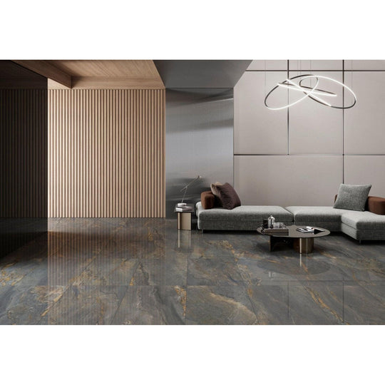 African Gold Polished Porcelain Tiles