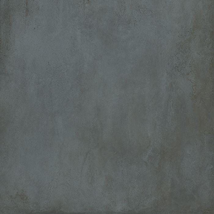 Dark gray concrete-effect tile with textured matte finish from alquimia dark blue natural collection