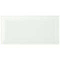 White rectangular ceramic tile arctic clear bevel glass with a glossy finish and subtle beveled edges