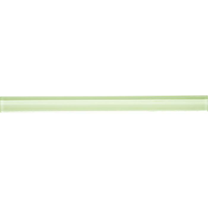 A sleek translucent light green glass tile with a smooth glossy finish for arctic clear highlight strip