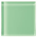 Arkansas clear glass 100 x 100mm square translucent mint green glass tile with smooth edges and a subtle glossy finish