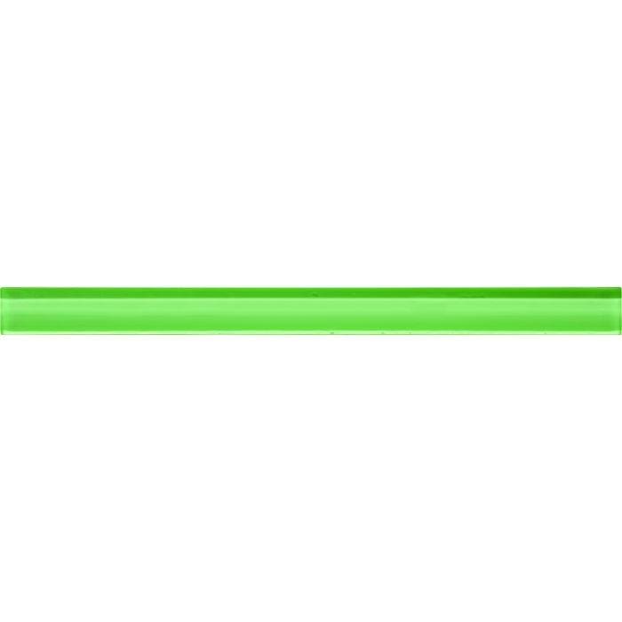 A sleek vibrant green rectangular Arkansas Clear Highlight Strip with a smooth glossy finish for marking surfaces