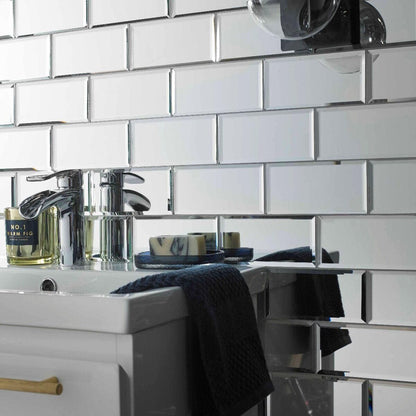 Bevel Mirror Brick Mosaic