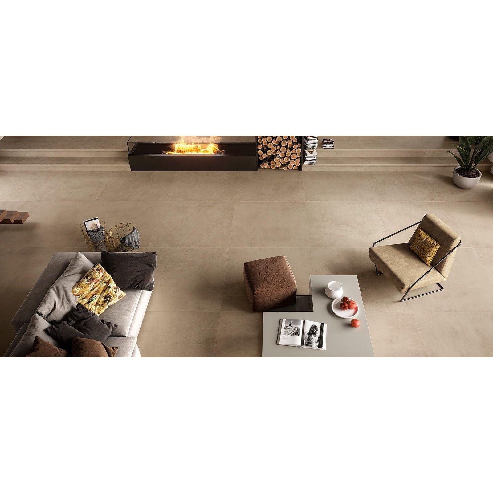 Boost Clay Matt 60 x 60cm shown as flooring (2)