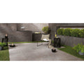 Bravestone outdoor pearl 20mm gray stone effect patio tiles with subtle veining and matte finish