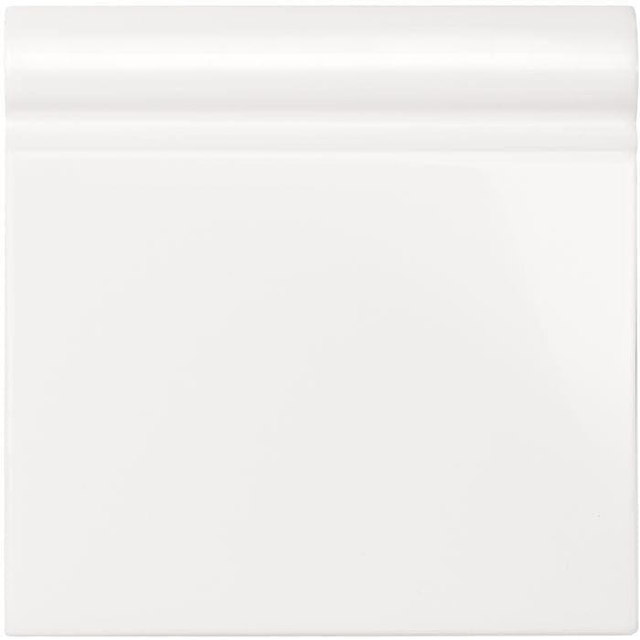 White glossy plastic resealable bag with sealed top edge for brilliant white skirting tile packaging