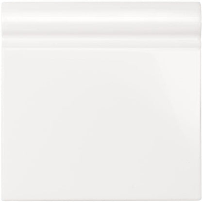 White glossy plastic resealable bag with sealed top edge for brilliant white skirting tile packaging