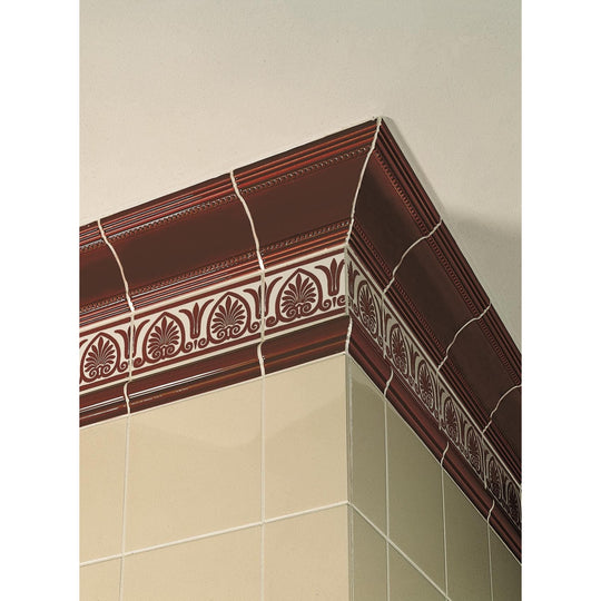 Burgundy Plain Cornice - alternate view