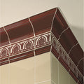 Burgundy Plain Cornice Ceramic Wall Tile 152x75mm