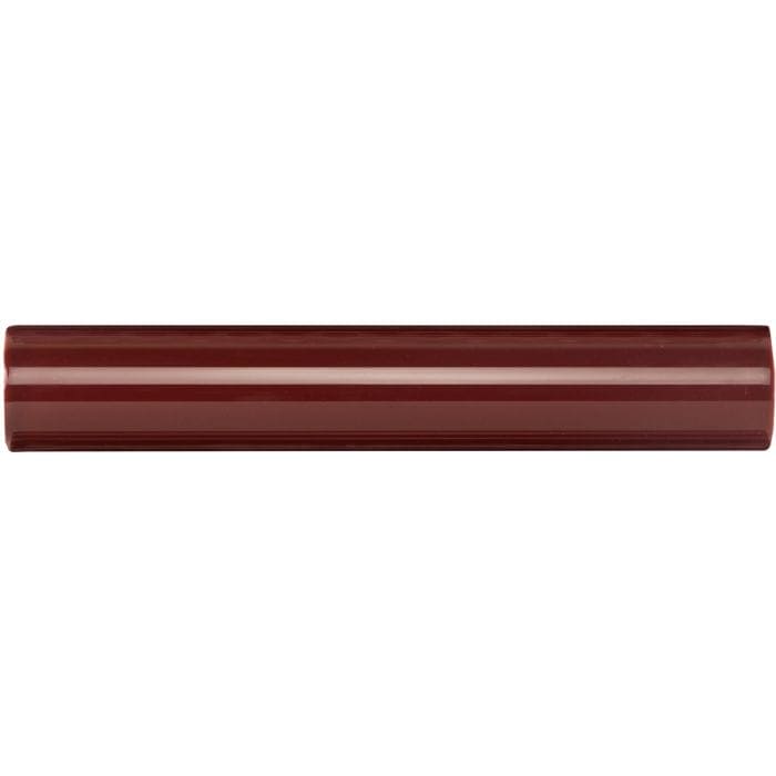 Burgundy Sigma Moulding sleek glossy cylindrical object with smooth ribbed texture for decorative finishing