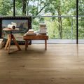 Light brown wooden floor Canaiolo Natural with natural grain pattern and subtle knots