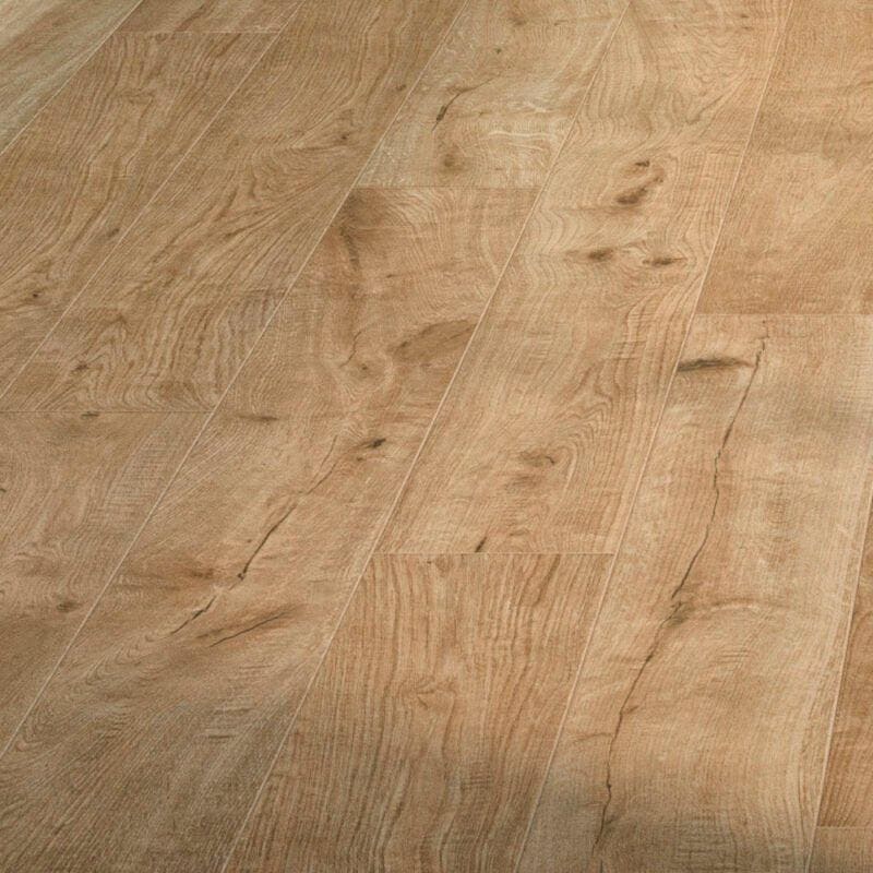 Light brown hardwood flooring with a natural wood grain pattern in canaiolo natural finish