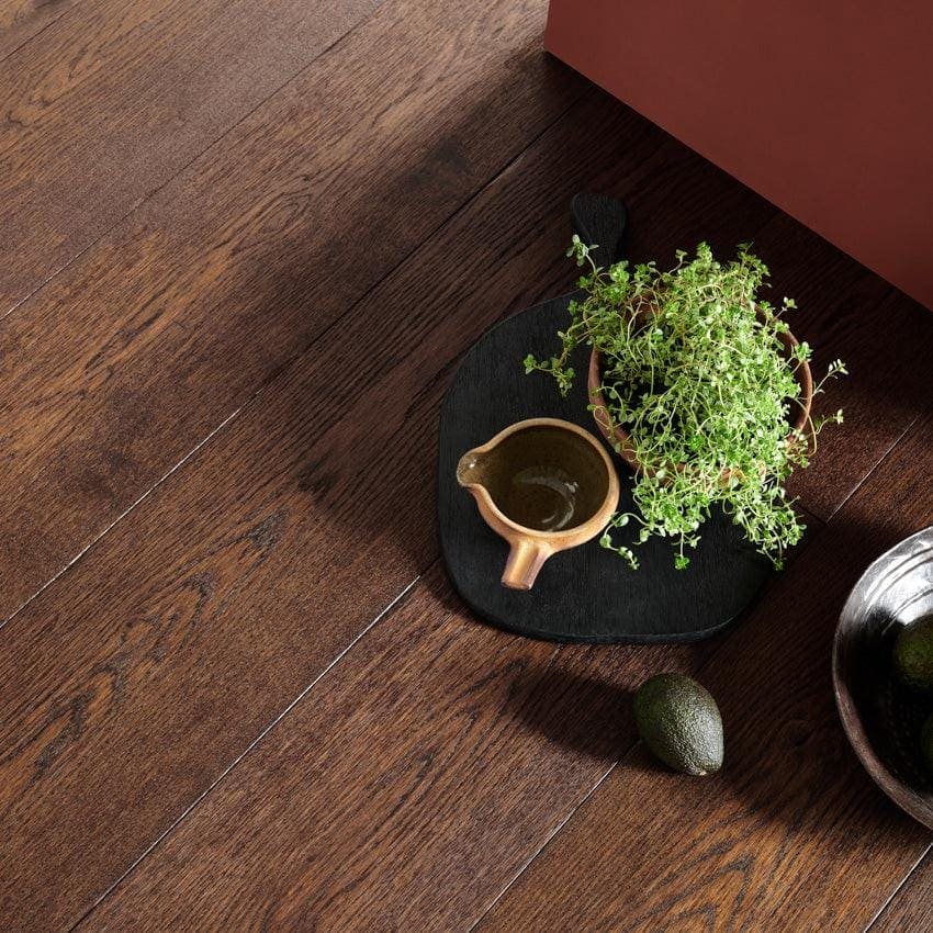 Chepstow Distressed Charcoal Oak 190mm wide